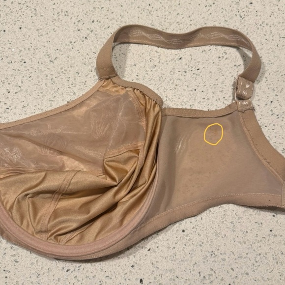 Elomi Nude Tan Full Coverage Caitlyn Embroidered Bra Size 38K - Picture 9 of 9
